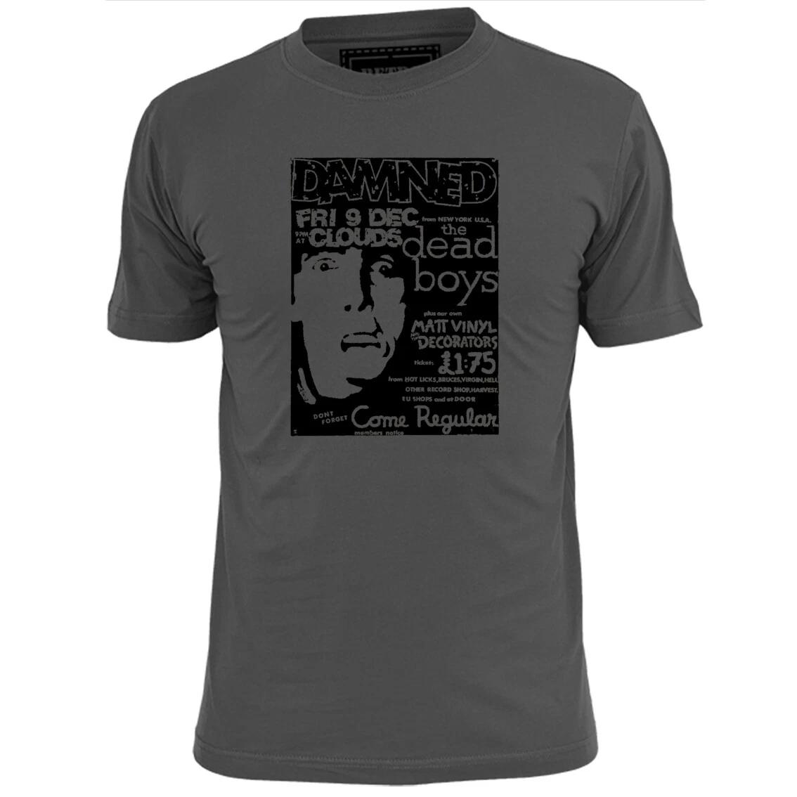 Mens Damned And Dead Boys Inspired Gig Poster T shirt Punk Rock 3XL
