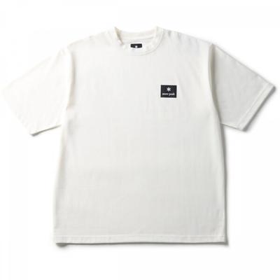 Snow Peak New STandard Square Logo T shirT Mens cuT   Sewn Off whiTe M Size Nsd Ts 25au00203002