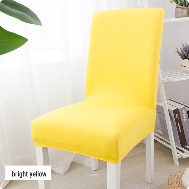 Solid Color Elastic Chair and Stool Cover for Hotel, Restaurant, or Home Dining Chairs