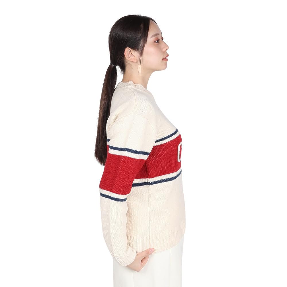 Chums College Knit Crew Top In White Women's