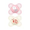 MAM Lollipops Perfect Newborn Lolly - 0-2 Months - Silicone - X2 (Model : Flower and Ladybug)