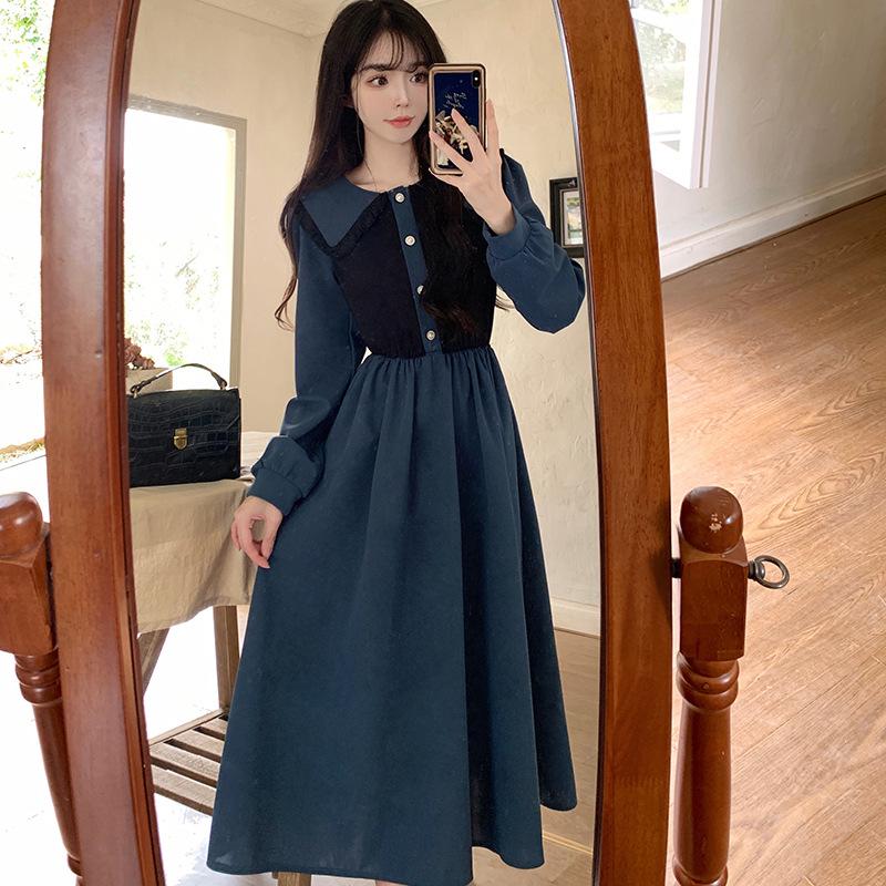 Women's Contrast Color Long Skirt: 2024 Spring/Autumn Fashionable, Comfortable, Mature Style Dress