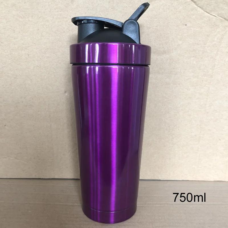 Cană termos din oțel inoxidabil cu strat dublu, 25 oz, cu agitare în vid, 750 ml, pudră proteică sportivă, pentru conservarea căldurii