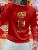 2026 Men's Year of the Horse Crewneck Hoodie: Trendy Winter Velvet Casual Long Sleeve Top