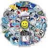 Winter ski sticker pack 50 pieces colorful ski cartoon stickers ski helmet stickers for flask, water bottle,vinyl waterproof graffiti decals for kids