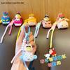 Crayon Shin-chan Plush Keychain: Cute Anime Bag Charm Pendant with Hand Rope.