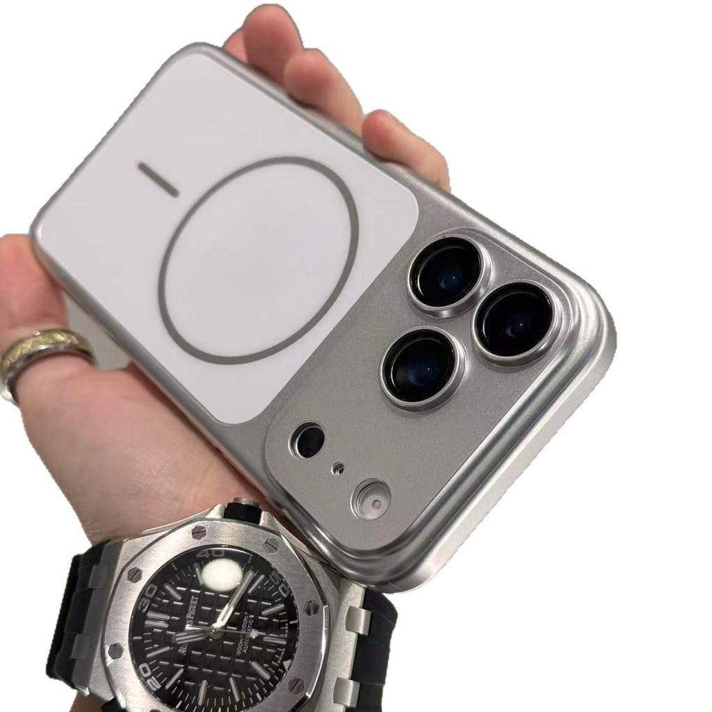 iPhone17 Pro Max Electroplated Magnetic Case with Full Coverage Lens Protection for Apple 16PM Instantly Converts to 17.