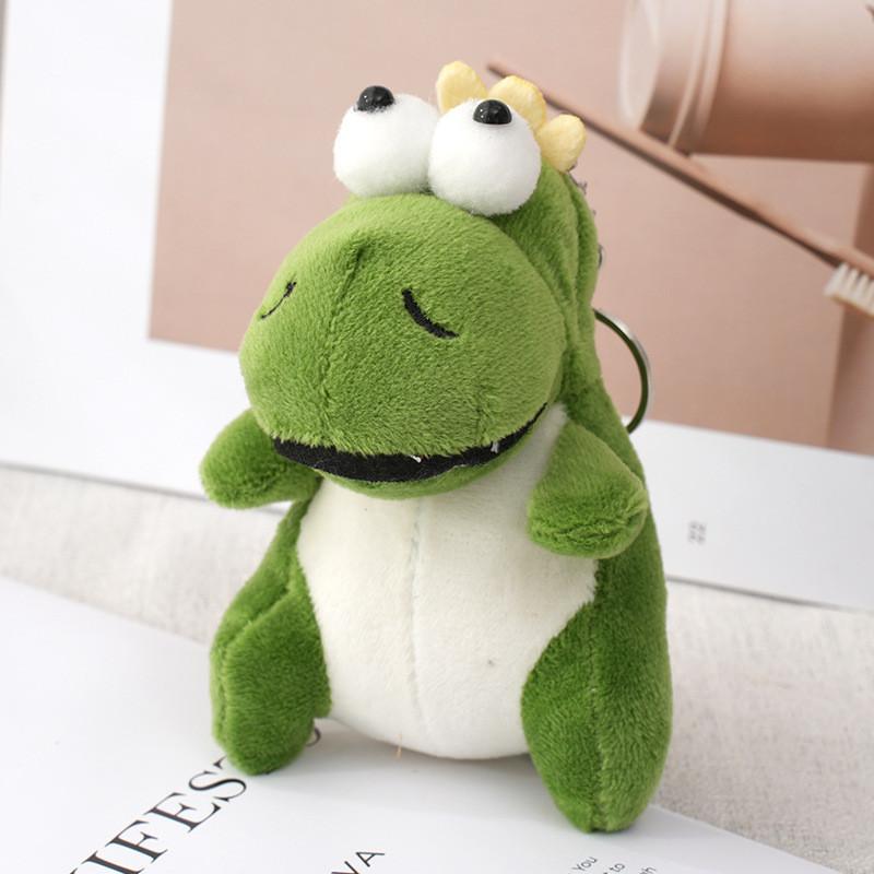 Adorable Cartoon Dinosaur Plush Toy Soft Stuffed Animal Keychain Cuddly Gift