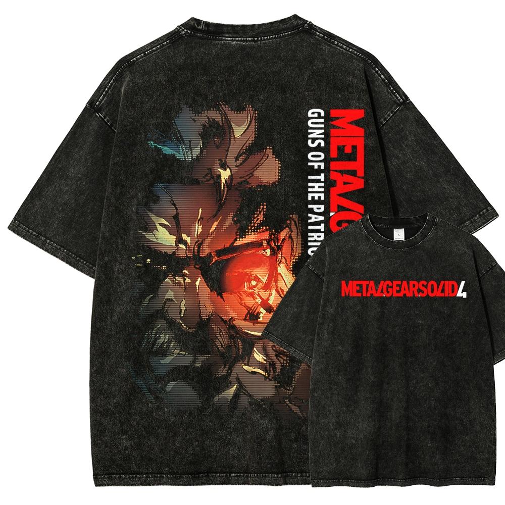 

Metal Gear Solid Sons of Liberty Washed Tshirt Oversized Unisex Year round clothing personality Clothes Streetwear Trendy tee M