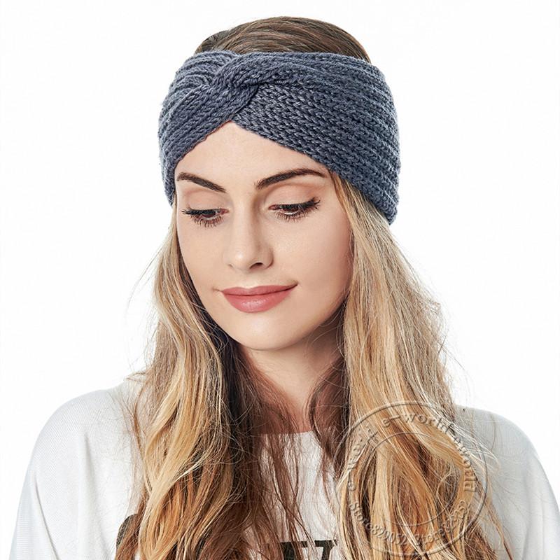 Winter Wool Knitted Headband for Women Crochet Ear Warmer Wide Headbands Turban Head Wrap Fashion Hair Accessories Bandana Bandge