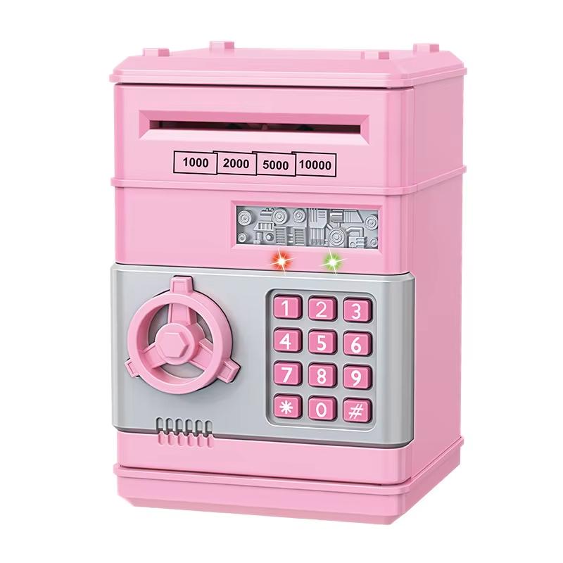 Non-Toxic Pretend Play Creative Bank Automatic Mini Safe Coins Cash Saving Password Counter Code Lock Piggy Bank Kids Money Banking Toys