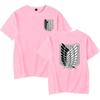 Attack On Giant Japanese Manga T-shirt: Unisex White Tee with Round Neck, Short Sleeves, Large Size for Summer