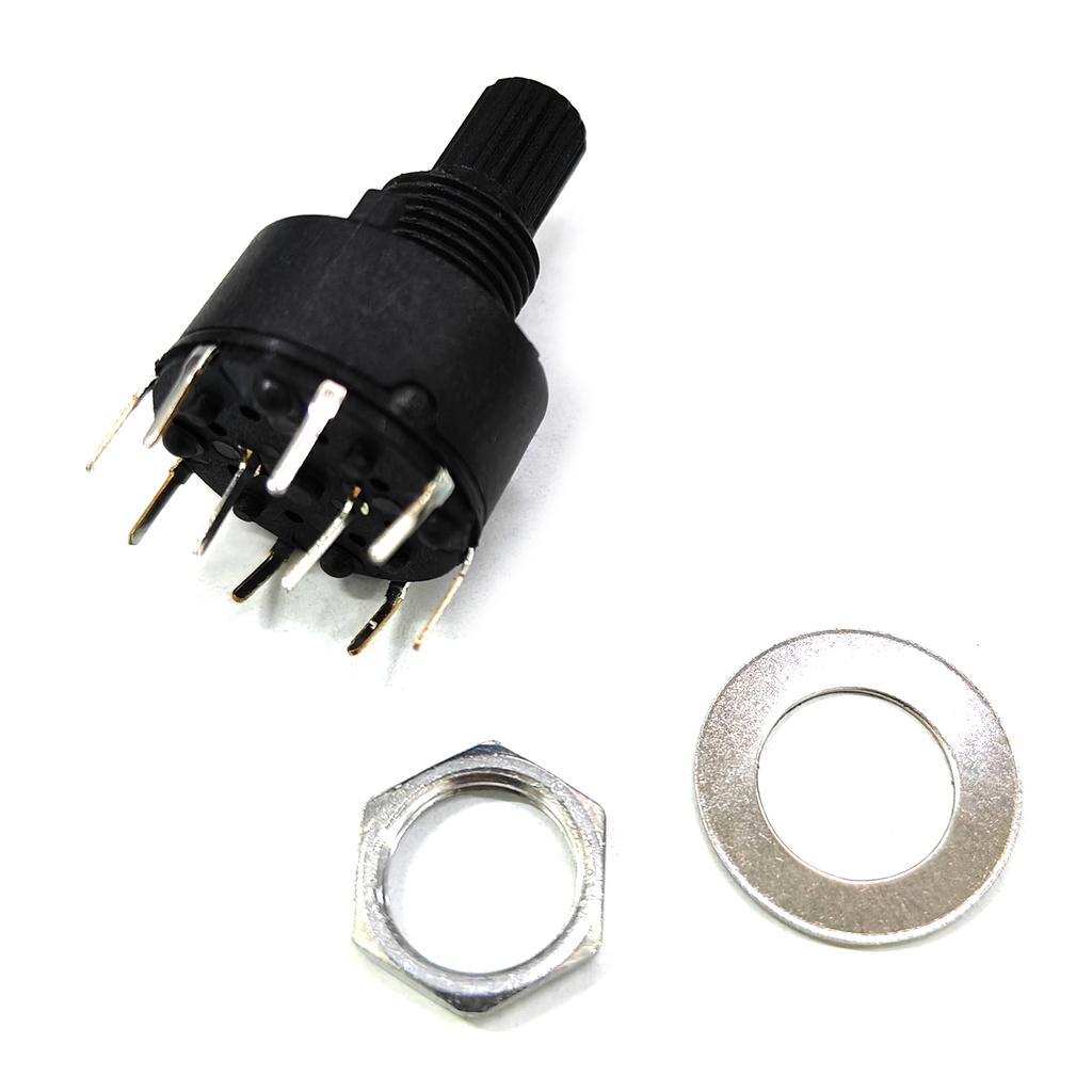 SR16 Series Plastic 16MM Rotary Switches 2 Pole 3 4 Position 1 Pole 5 6 8 Position 15MM Flower Axis Band Switches