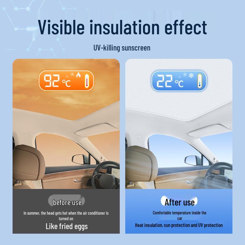 Static Sunshade for AITO M7 Sunroof: Heat Insulation, Sun Protection, Privacy, Light Blocking.