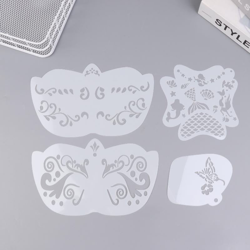 Face Paint Stencils Professional Body Art Paint Stencils Reusable For Adults Kids Easily Use Templates For Parties Makeup Tools