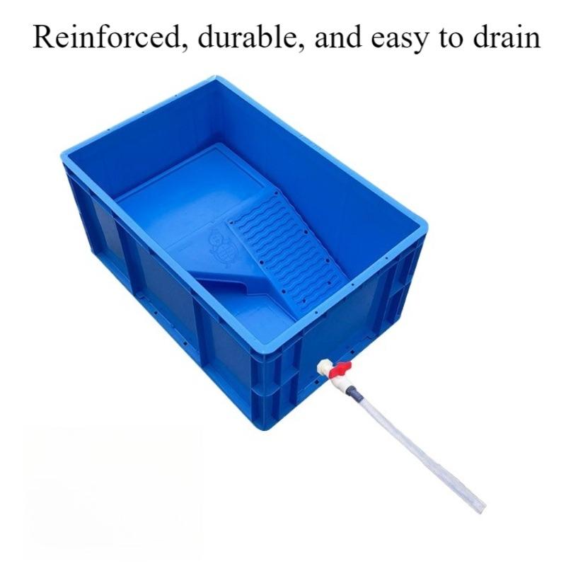 Large Turtle Tank Aquarium Long Length Turtle Box Big Thickened Drainage Turtles Terrarium House Pool Water Platform Reptiles