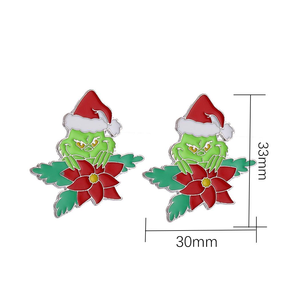 Grinch Grünes Monster Weihnachts-Ohrringe - Europäisches & Amerikanisches Modedesign