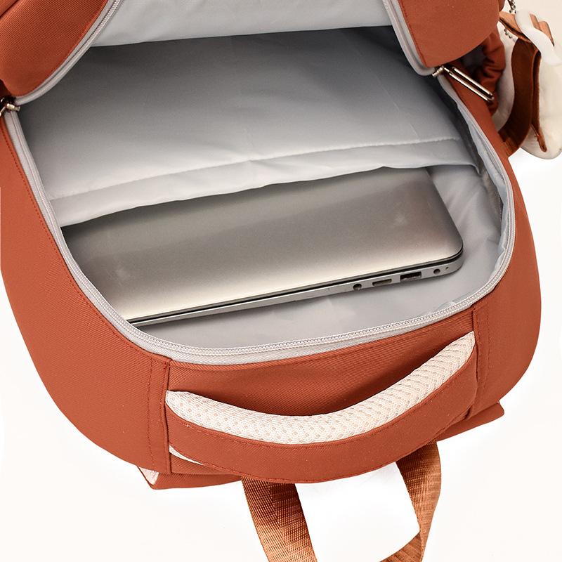 Schoolbag1011 new schoolbag women's Japanese simple junior high school backpack solid color large capacity Korean version fashion backpack women