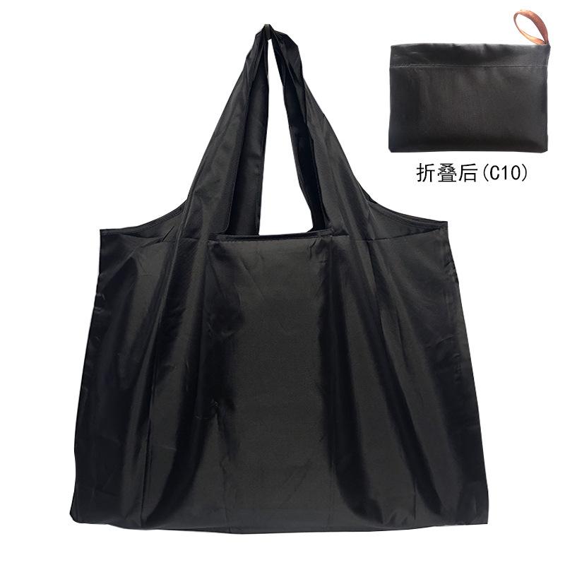 

Waterproof Foldable Tote Bag Lightweight Reusable Shopping Bag Durable Portable Grocery Bag with Compact Storage Pouch for Everyday Use One Size чёрный