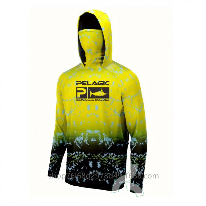 Pelagic Quick-Dry UPF50+ Fishing Hoodie with Ice Silk Face Towel