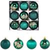 9PCS Hand-Painted Christmas Ornaments, Festive Window Hanging Present Box Decor Xmas Baubles Xmas Tree Pendants