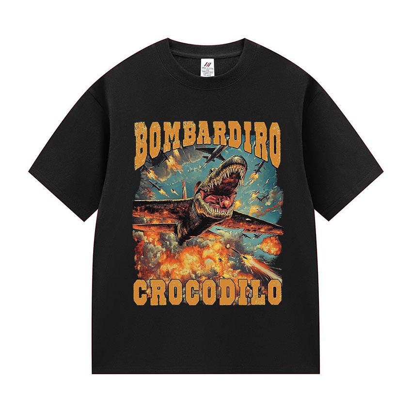 Limitované Bombardino Krokodýl Vtipné Meme Tričko Pánské Dámské Letní O-výstřih Krátký rukáv Tričko Módní Vysoce kvalitní Bavlněná Trička
