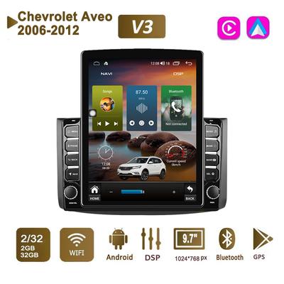 Radio auto Android 9.7'' Pentru Chevrolet Aveo 2006-2012 2 DIN Ecran Vertical Tesla Carplay Autoradio Player Multimedia 2+32GB