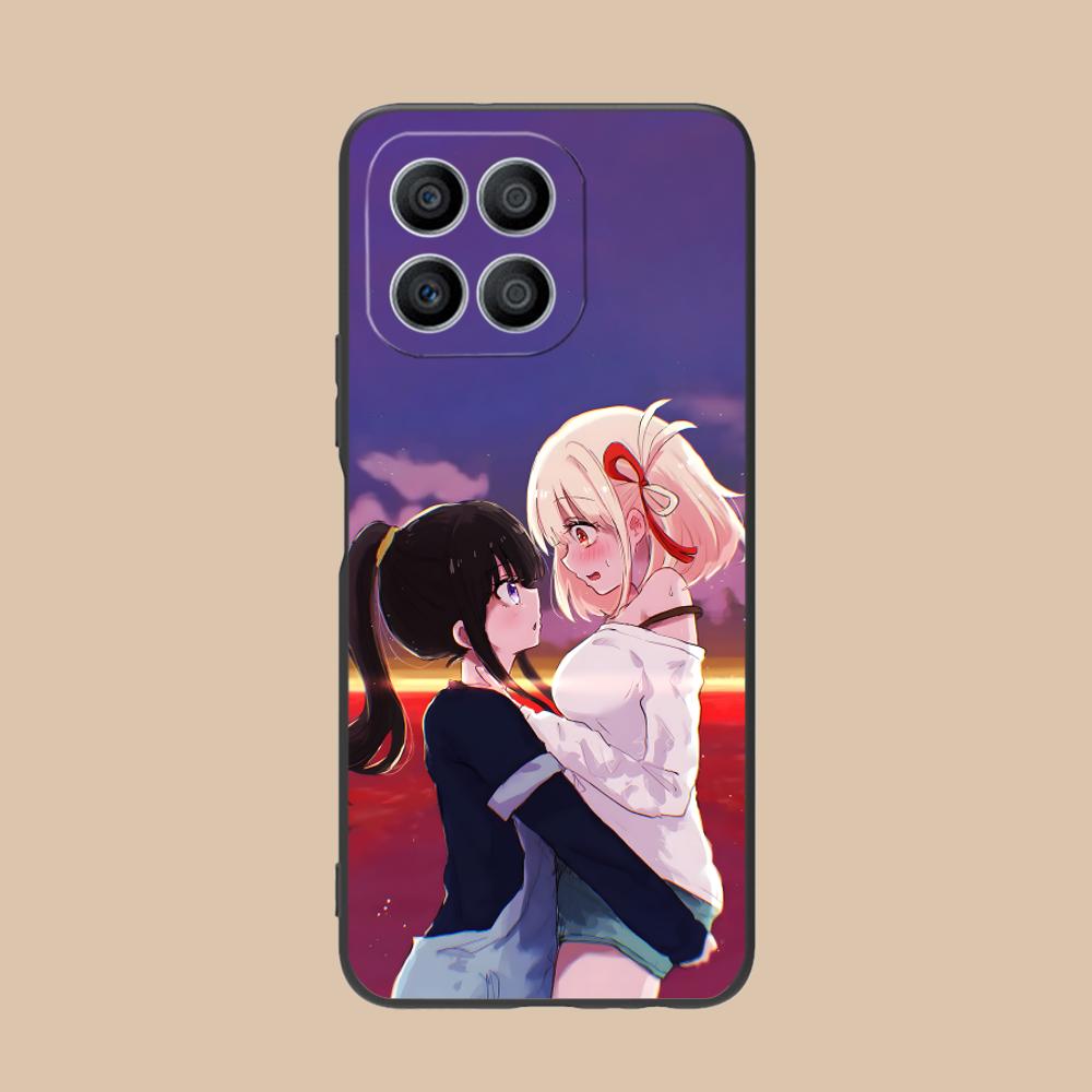 Lycoris Recoil Anime Mobile Phone Case for Honor 90 80 70 60 50 30 20 10 9 8 7 Pro S SE Lite 5G Colour Printing Protective Cover