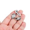 10pcs 8 10 12 14mm Stainless Steel Round Flat Ear Clip Base Cabochon Bezel Tray Earrings Clips For DIY Jewelry Makings Supplies