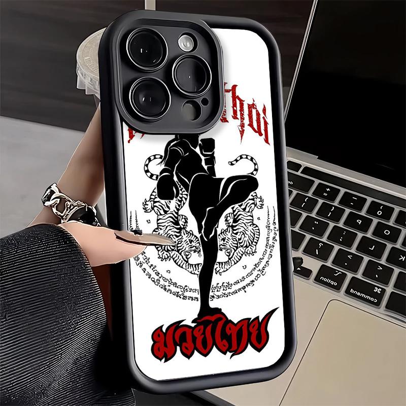 Phone Case for iPhone 17 Air 16E 15 16 Pro Max Muay Thai Fight Boxing Cover 14 Plus 13 12 Mini Soft Shell Silicone Fundas
