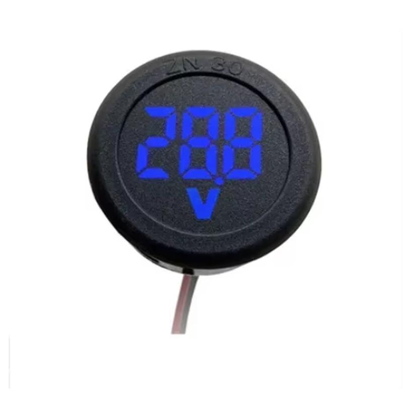 DC 4-100V DC digital voltmeter head display LED digital display circular two-wire voltmeter reverse connection protection