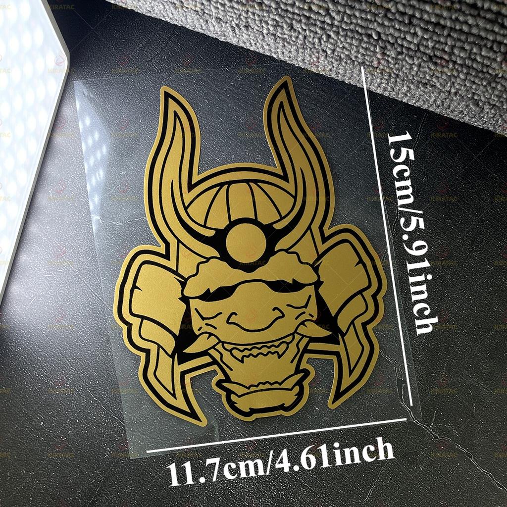 1 Stück Gold Motorrad Dämon Aufkleber Wasserdicht für Motorrad Verkleidung Heckkoffer Autofenster Roller Karosserie Universal Vinyl Aufkleber