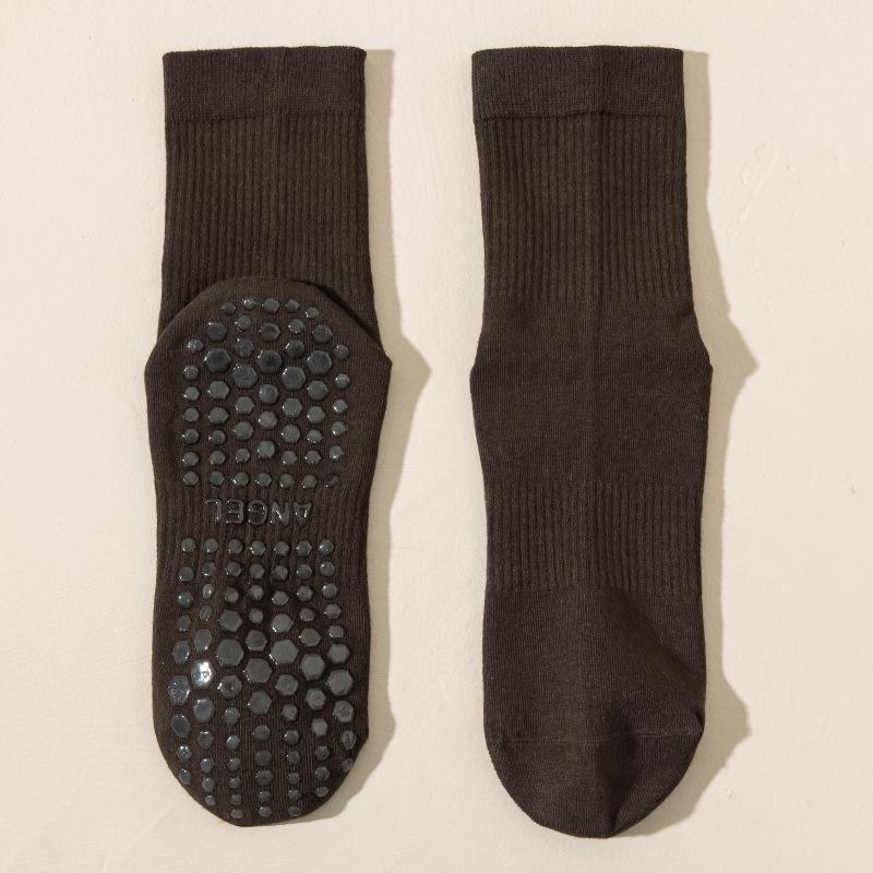 Yoga Socks Women's Professional Anti-slip Sports Mid-calf Socks Spring and Autumn Pilates Fitness Summer Shark Pants Long Socks