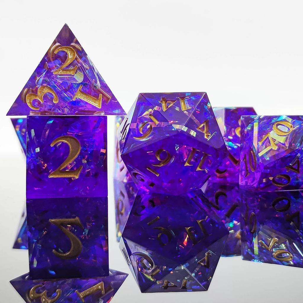 Transparent Resin DND Dice Set Dungeons & Dragons D20 Cthulhu Polyhedron Dice COC Running Group Board Game