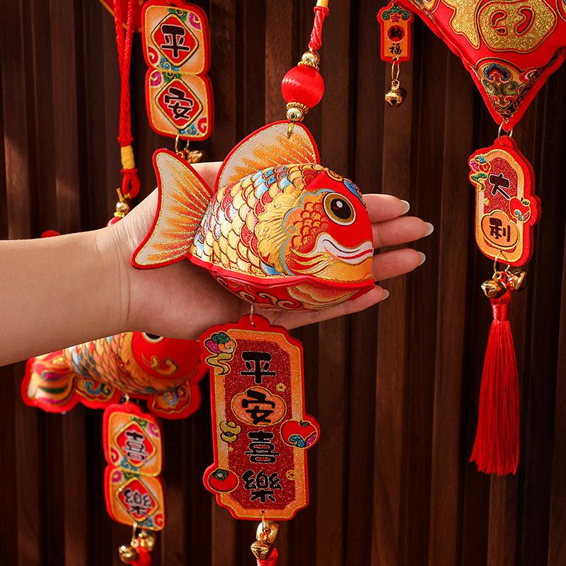 2026 Jahr des Pferdes Fu Plakette Festliche Anhänger für den Innenbereich zur Dekoration von Eingangsbereich und Wohnzimmer