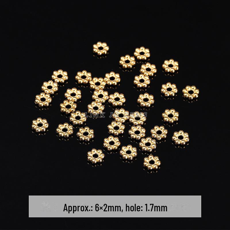 Jingde Stainless Steel Hammer Bamboo Tube Spacer Beads & O Buckle DIY Jewelry Accessories.