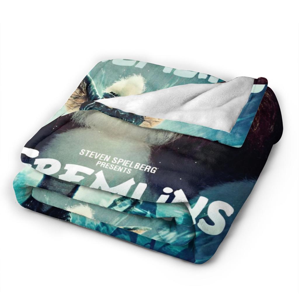 Gizmo Mogwai Monster Gremlins Blankets Camping Flannel Throw Blanket For Outdoor Soft Custom Quality Bedspread Gift Idea