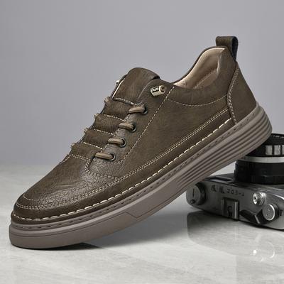 Italian Genuine Leather Oxford Shoes For Men Classic Trend Comfortable  Lace Up Outdoor Antiskid Driving Shoes British Fashion