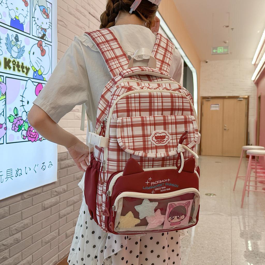 Schoolbag1011 new high-value junior high school students large-capacity schoolbag female high school students primary school students cute