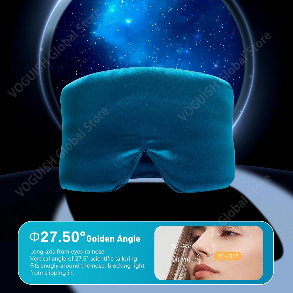 100% Natural Mulberry Silk Sleeping Eye Mask Silk Eye Patch Blackout Light Eyeshade Travel Nap Eyepatch Soft Smooth Blindfold