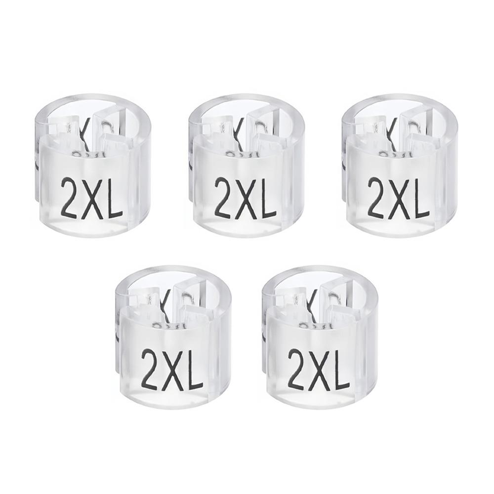 5Pcs Display Accessories Plastic Hanger Clothes Markers Label Ring Shape Size Markers Markers Hanger Tags Garment Sorting