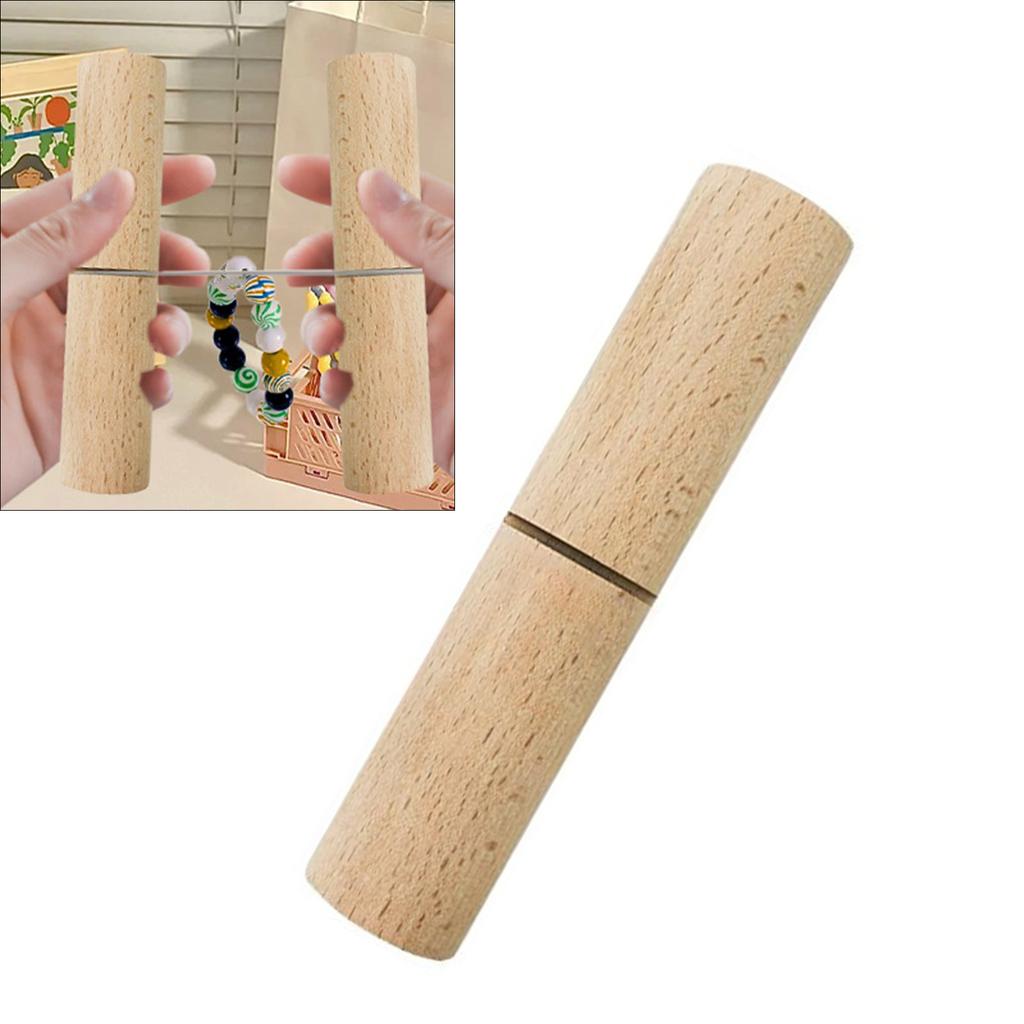 Sturdy Wood Gripper Set For Efficient Bead Knot Tightening In Jewelry Designs and Craft Projects Supplies 2Pcs