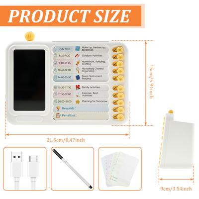 Visualization Task Timer LED Digital Countdown Countup Timer with Chore Chart Board & Large HD Color Screen Alarm Clock for Home