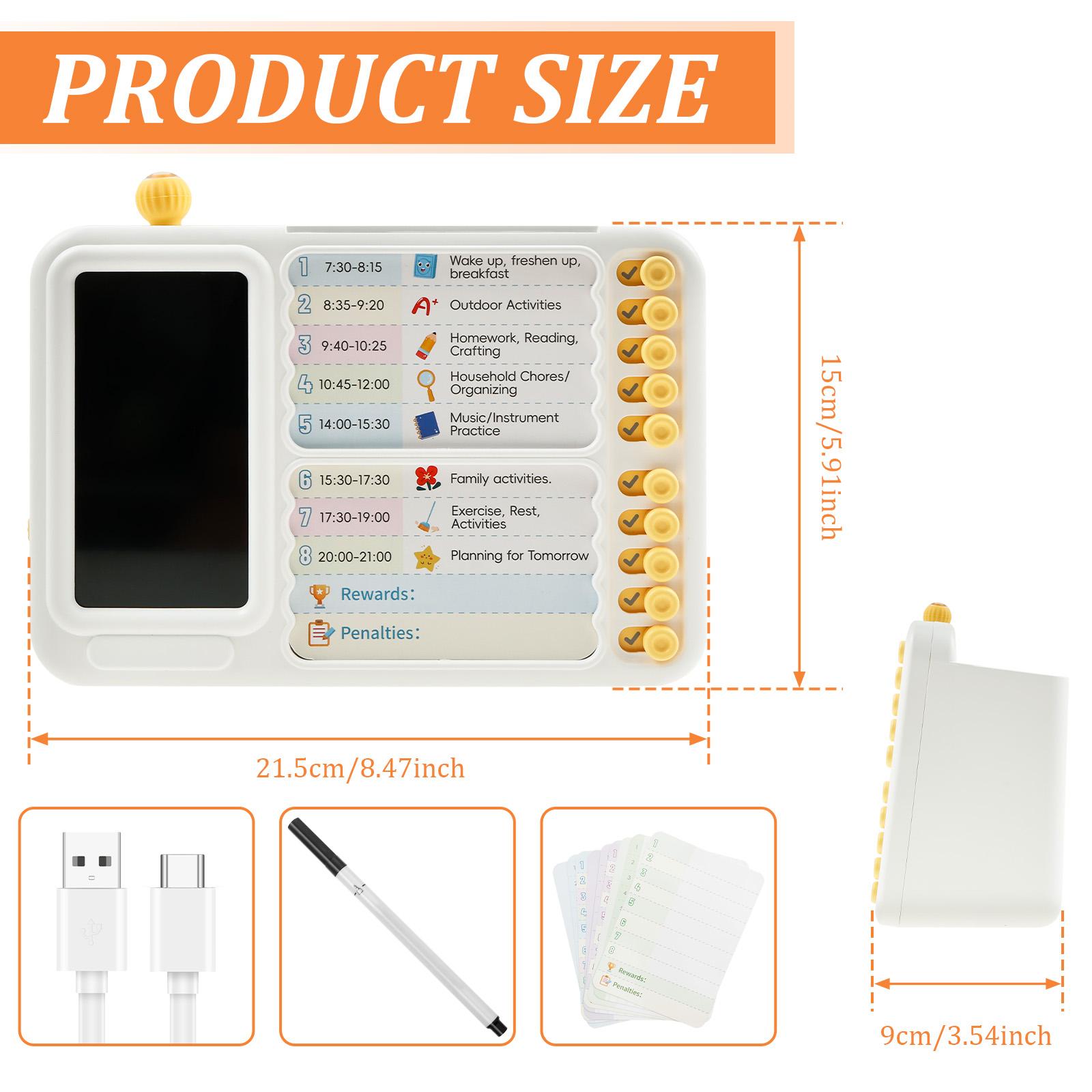 

Таймер завдань Ефективний візуальний таймер для дітей з дошкою для планування обов язків Великий кольоровий HD-екран для дому, школи, класу Таймер зворотного відліку