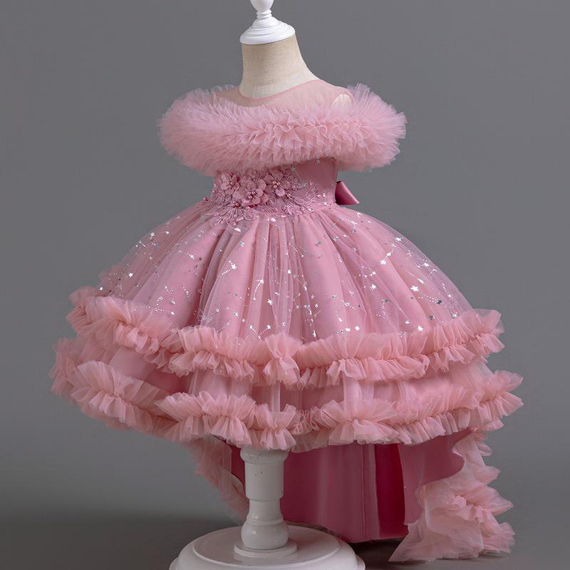 Fluffy Flower Girl's Formal Piano Princess Wedding Dress - New Children's Dress
