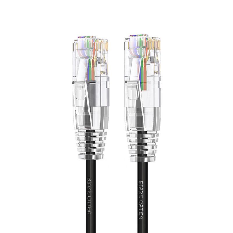 

Мережевий кабель Biaz Black CAT6A, Тонка лінія, Безкиснева мідь, Готовий до 10G 0.5m чорний