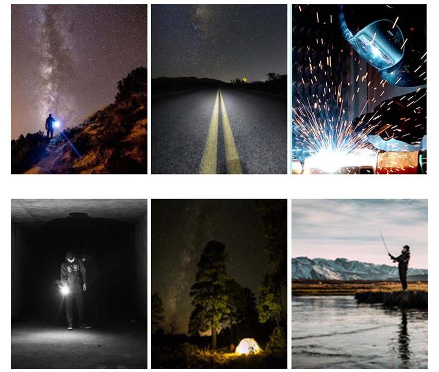 LED Headlamp Headlight Torch Flashlight Work Light Bar Head Band Lamp 3 Modes USB charging