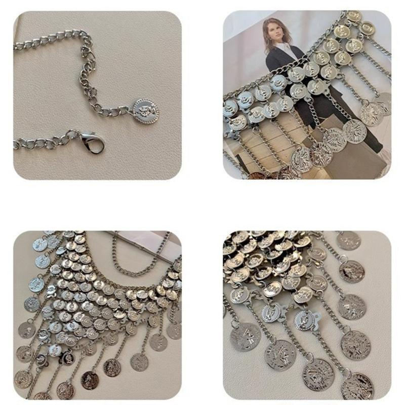 2000s Fringed Adjustable Waist Chain Bohemian Hip Belly Dance Jewelry For Women Stage Show Party And Vacation Outfit