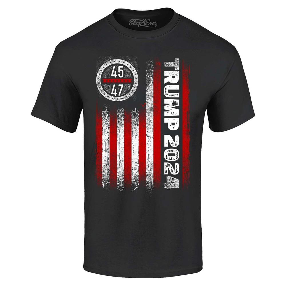

Trump 2024 American Flag 45 47 T-shirt Donald Trump Shirt L