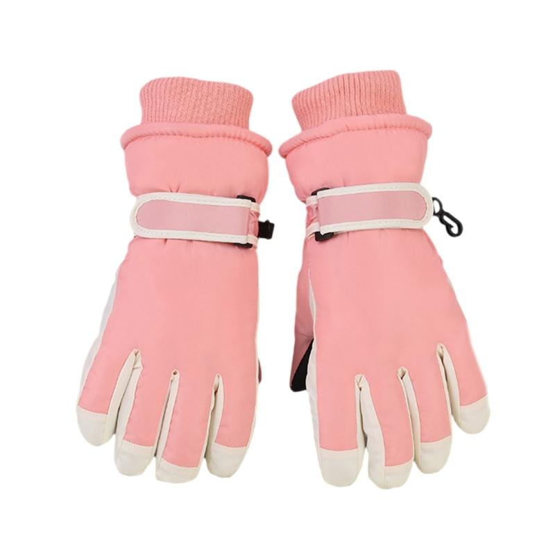 

Детские зимние варежки Мягкие и дышащие варежки с флисовой подкладкой Удобные теплые перчатки для катания на лыжах для детей Снежные приключения L розовый